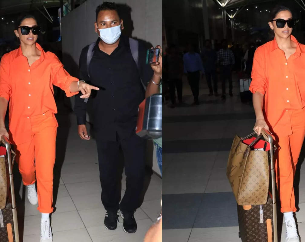 
Amid ‘health scare’ reports, Deepika Padukone returns to Mumbai post shooting ‘Project K’, gets clicked in all-orange attire
