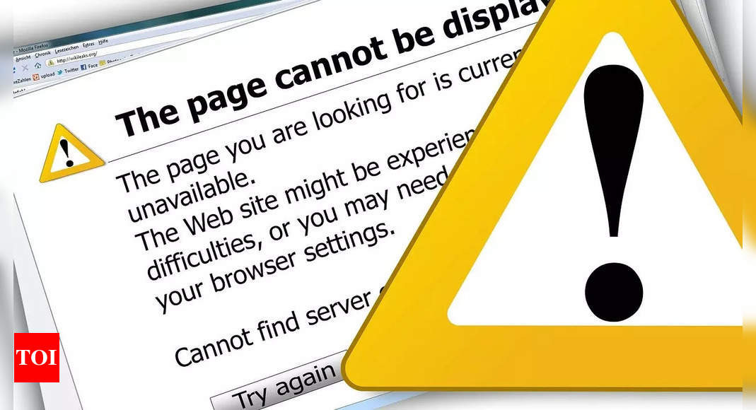 Some major websites down, showing ‘500 error’ – Times of India