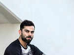 For casual wear, Kohli effortlessly turns heads in a T-shirt and black trousers.