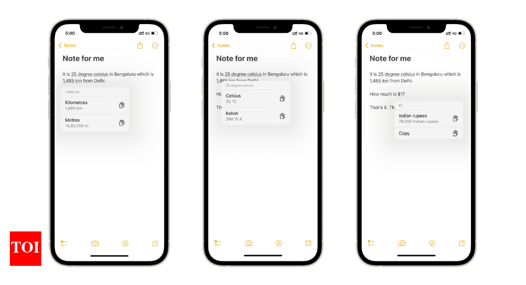 iOS 16 brings unit conversion in Messages and other apps, here’s how it works – Times of India