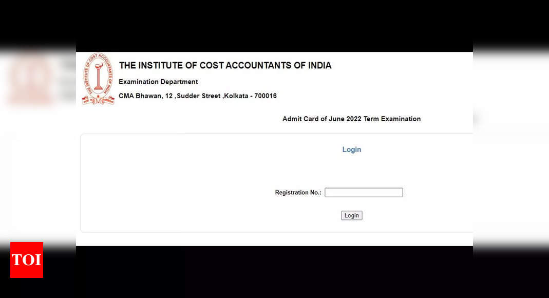 ICMAI CMA Admit Card 2022 released @icmai.in, here’s how to download & direct link – Times of India