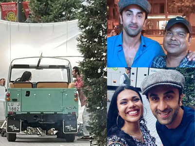 Ranbir poses with fans for selfies in Spain