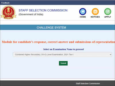 SSC CHSL Answer Key 2021 for Tier-I released, raise objections till June 27 on ssc.nic.in