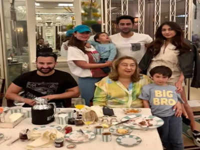 New pictures of Kareena Kapoor, Saif Ali Khan with their tiny tots Taimur, Jeh from UK vacation out