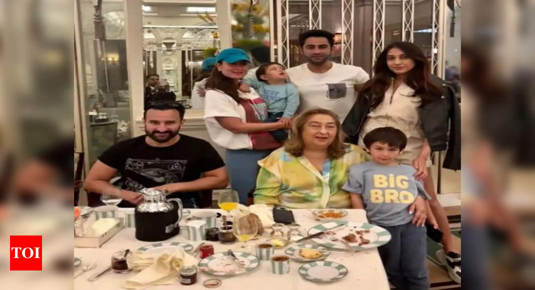 New pictures of Kareena Kapoor, Saif Ali Khan with their tiny tots ...