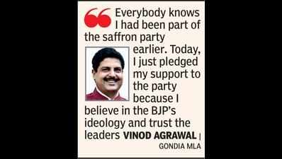 After ‘joining BJP’ confusion, Gondia independent MLA pledges support