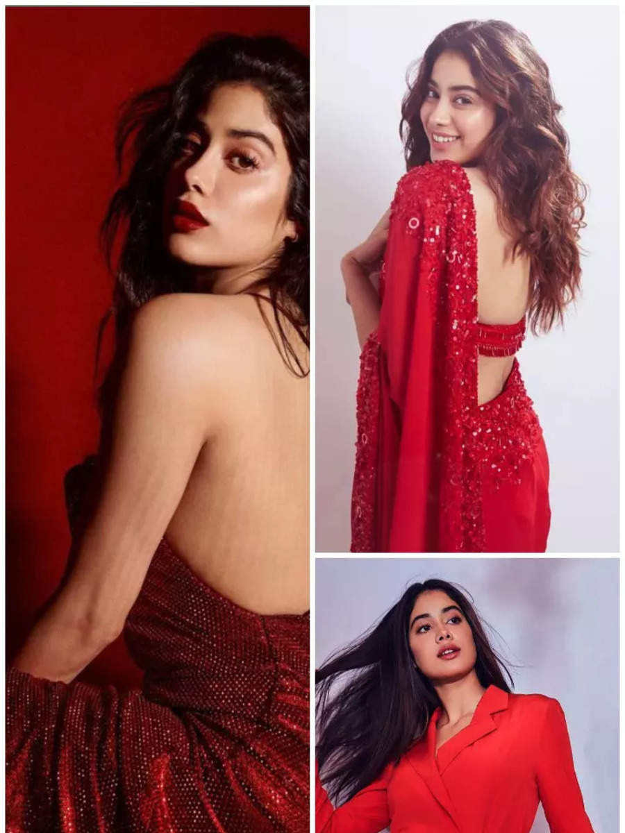 Red never looked better 😍 Janhvi Kapoor arrives for the trailer launch of  #Mili draped in a bright red saree ❤️ . . . @janhvikapoor… | Instagram