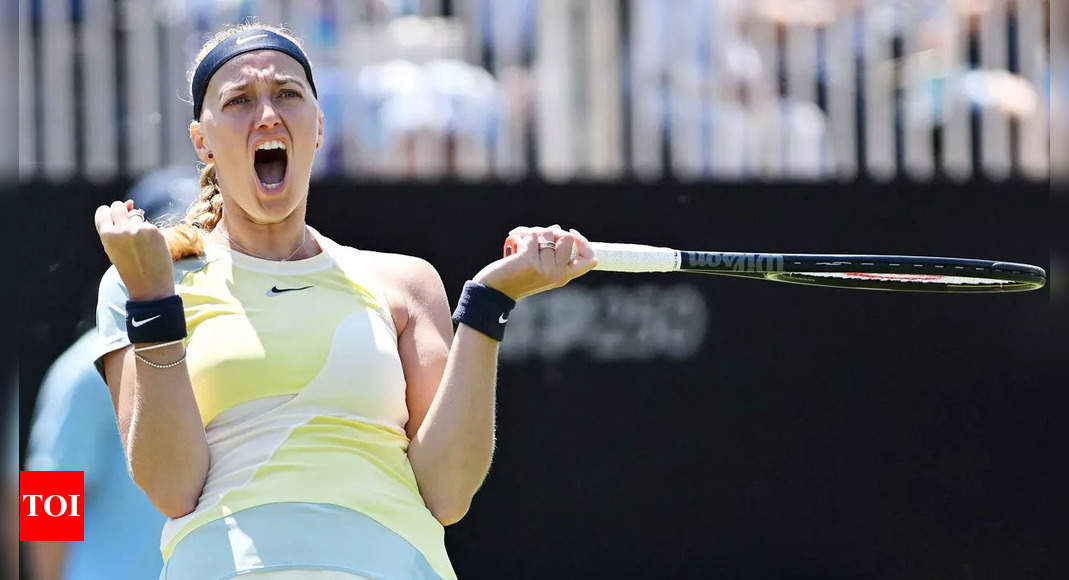 Petra Kvitova to face Jelena Ostapenko in Eastbourne final | Tennis News – Times of India
