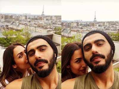 Arjun shares pics with Malaika from Paris