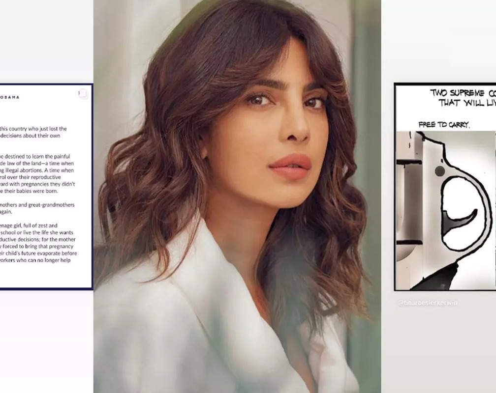 
Priyanka Chopra compares American gun rights and abortion rights as she expresses anguish over US Supreme Court's decision to overturn Roe v. Wade
