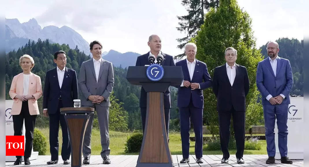 G7 leaders confer with Zelenskyy, prep new aid for Ukraine – Times of India