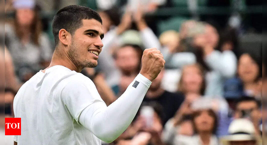 Wimbledon: Carlos Alcaraz battles to win, Novak Djokovic and Andy Murray drop a set before advancing; Danielle Collins biggest casualty of Day 1 | Tennis News – Times of India