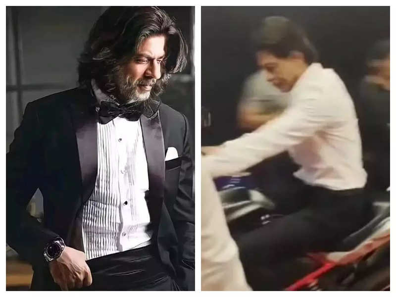 Video of Shah Rukh Khan's grand entry on a bike at Umang 2022 goes viral on the internet – WATCH