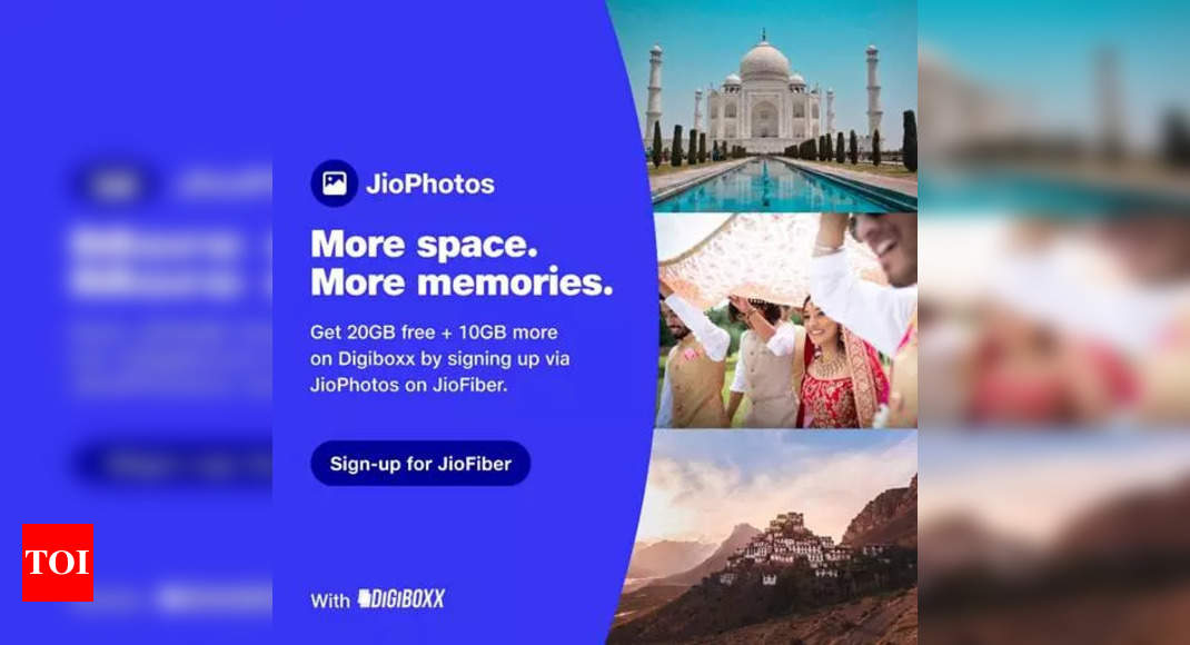These Jio users can get up to 30GB storage on Digiboxx for their photos – Times of India