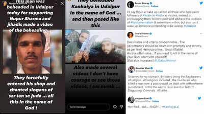 Udaipur tailor beheading case: From Kangana Ranaut to Swara Bhasker, Bollywood celebs condemn the heinous incident