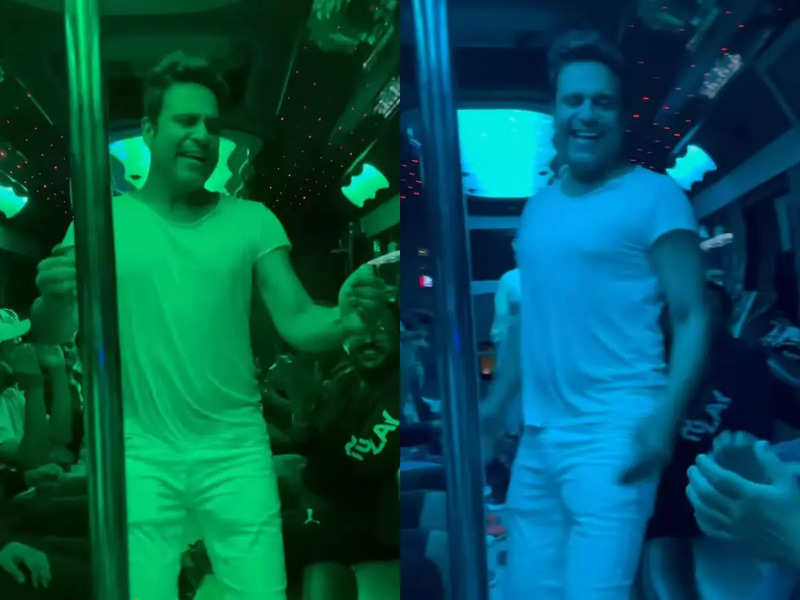 Krushna Abhishek dances to mama Govinda's 'Chalo Ishq Ladaaye' in a party bus in Vancouver; Kapil Sharma plays the DJ