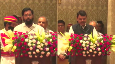 Eknath Shinde takes oath as Maharashtra chief minister, Devendra Fadnavis as deputy CM