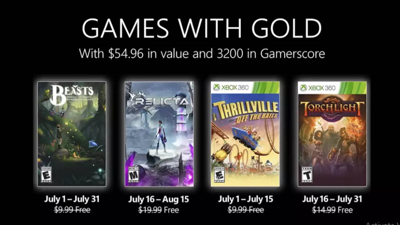 Microsoft announces July games for Xbox Live Gold members - Times