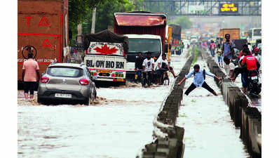 Several areas of Rohtak submerged