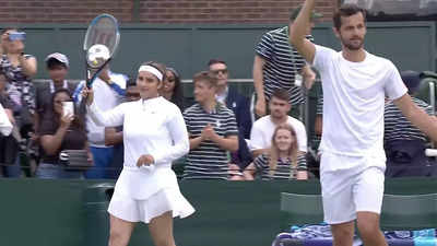 Sania Mirza and Mate Pavic advance to second round of Wimbledon mixed doubles
