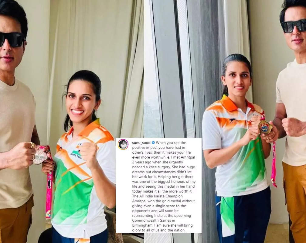 
Sonu Sood pens a heartfelt note as Karate Champion Amritpal Kaur dedicates her gold medal to him
