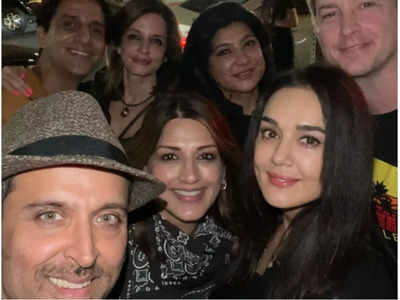 Hrithik Roshan, Sussanne Khan, Arslan Goni, Sonali Bendre catch up in LA; Preity Zinta shares picture from the 'night to remember'