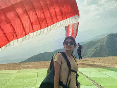 Watch: Esther Anil goes paragliding