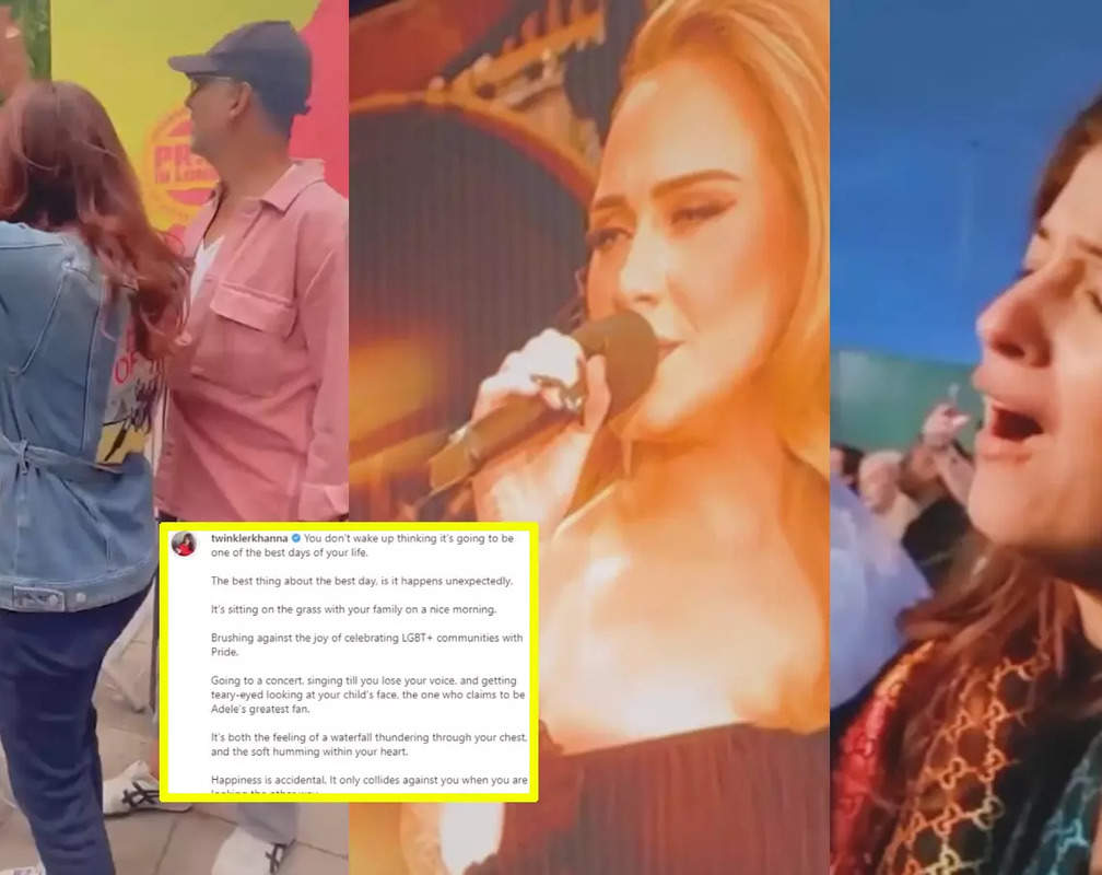 
Twinkle Khanna shares moments from 'best days of her life' as she attends Adele's concert and cheers for a pride walk in London with Akshay Kumar

