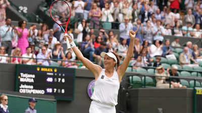 Maria downs Ostapenko to reach Wimbledon quarters
