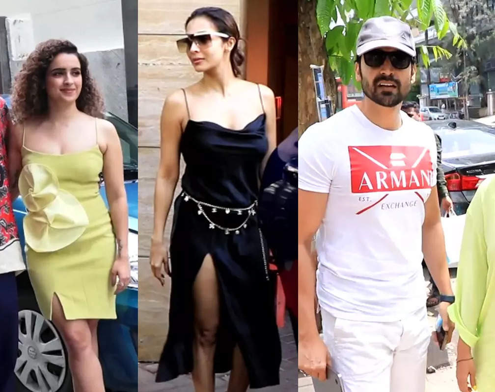
#CelebrityEvenings: From Rajkummar Rao-Sanya Malhotra to Malaika Arora to Gurmeet Choudhary-Debina Bonnerjee, Bollywood celebs spotted in Mumbai
