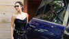Malaika Arora snapped in black satin slip dress, black shades compliment her casual look