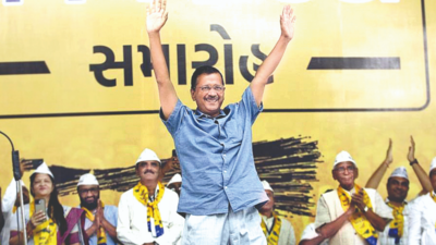 Gujarat: Don’t waste votes on Congress, says Delhi CM Arvind Kejriwal