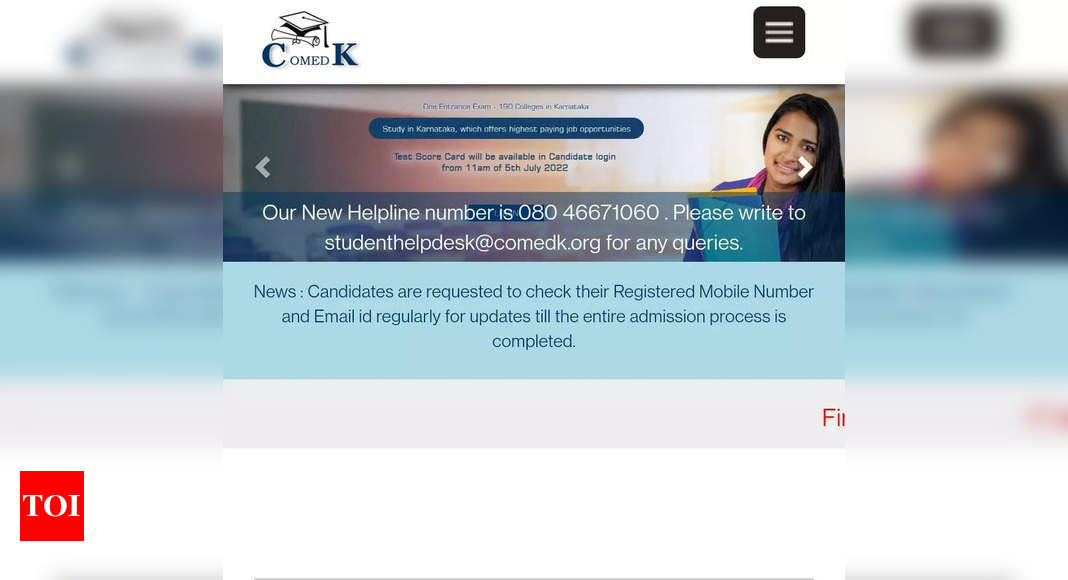 COMEDK UGET Result 2022 releasing tomorrow at comedk.org, check details here – Times of India