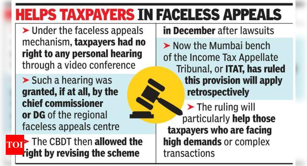 ITAT: Video hearing a retrospective right – Times of India