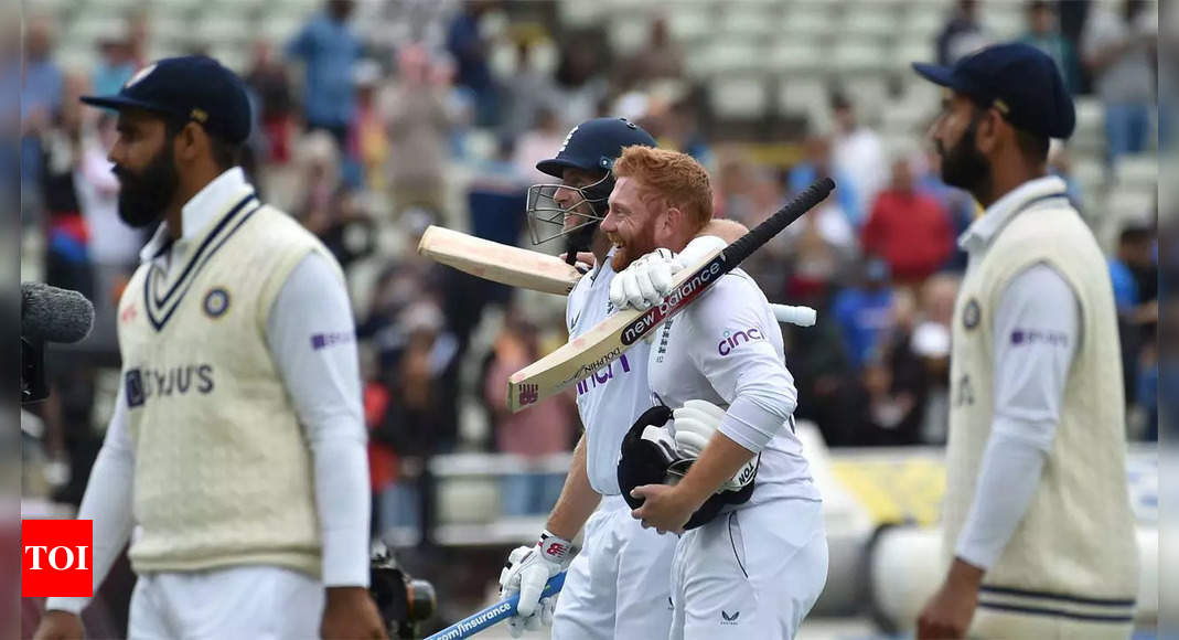 India vs England 5th Test Live Score, Day 5: Joe Root, Jonny Bairstow put England on course for big win against India at Edgbaston  – The Times of India : I don’t think Bumrah got his tactics right today at all, and I say that with the greatest deal of respect. There is no way with a reverse swinging ball that he should make it that easy for the batter, because the batter is trying so hard to decipher which way that ball is swinging. When it’s reverse swinging at 90mph, the nicest place to bat is at the non-strikers end, and the ability to get to the non-strikers end as easily as they did this afternoon, it’s too easy