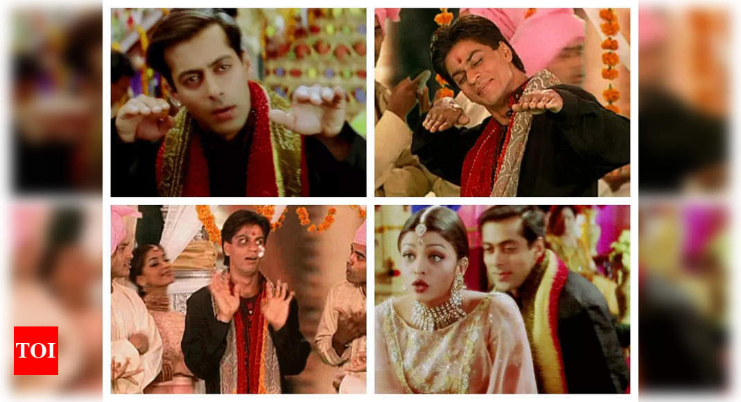 THIS throwback video of Shah Rukh Khan and Juhi Chawla recreating Salman Khan and Aishwarya Rai’s iconic song from ‘Hum Dil De Chuke Sanam’ is simply hilarious – WATCH – Times of India