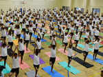 Yoga in train: Mumbai local commuters perform asanas while travelling