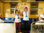 Yoga in train: Mumbai local commuters perform asanas while travelling