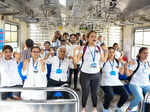 Yoga in train: Mumbai local commuters perform asanas while travelling