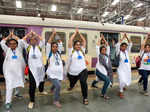 Yoga in train: Mumbai local commuters perform asanas while travelling