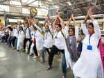 Yoga in train: Mumbai local commuters perform asanas while travelling