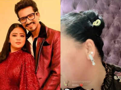 Bharti Singh flaunts her solitaire diamond earrings gifted by hubby Haarsh on her birthday; see pic