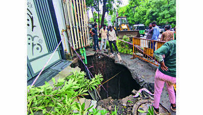 With rains, cave-ins and potholes too reappear