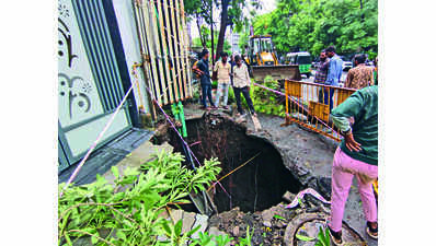 With rains, cave-ins and potholes too reappear