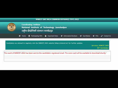 NIMCET Result 2022 released @nimcet.in; check how to download