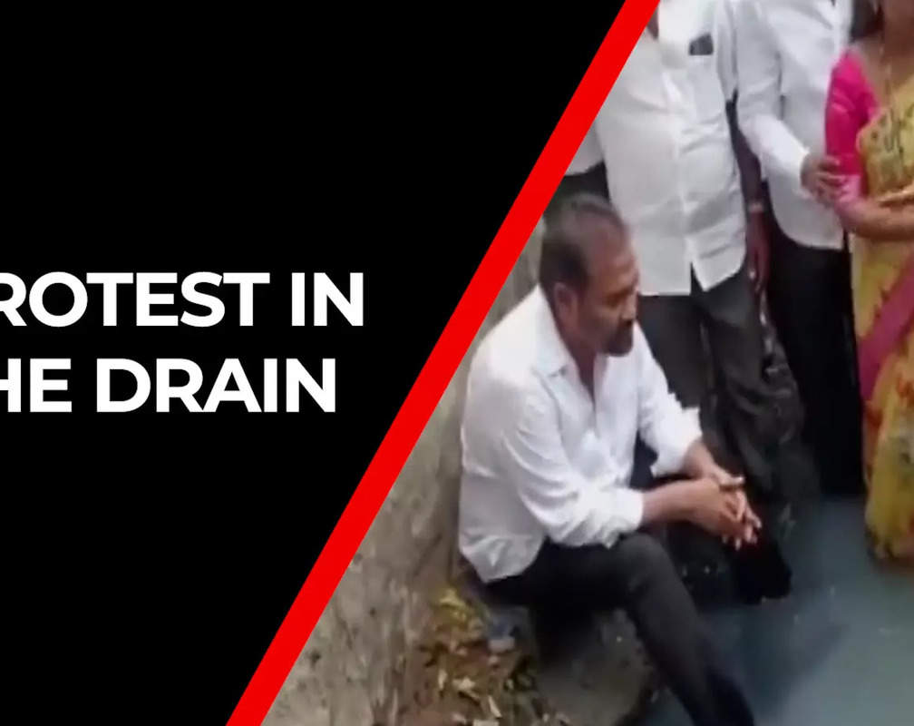 
Andhra Pradesh: YSRCP MLA Kotamreddy Sridhar Reddy steps into drain to register protest
