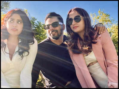 Janhvi Kapoor drops a picture with 'Bawaal' co-star Varun Dhawan and his wife Natasha Dalal; calls herself 'number 1 third wheel'