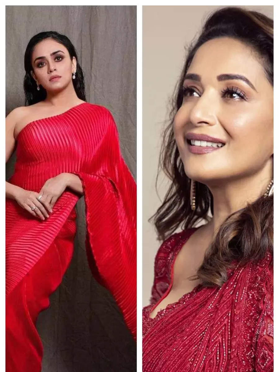 Marathi actresses who shocked in crimson outfits