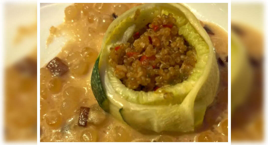 Quinoa stuffed zucchini in Sago sauce recipe by Ritu Oswal on Times Food