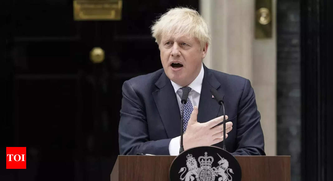 Boris Johnson resigns as Tory leader, blames ‘herd instinct’ of Westminster for forcing him out – Times of India